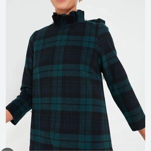 Tuckernuck Faye Plaid Bow Tie Back Blouse Size L